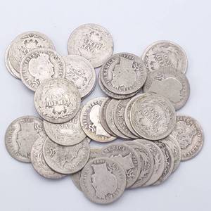 33 Barber dimes, 90% Silver