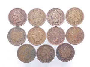 11 Indian Head Cents