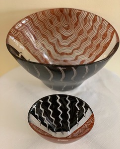 Two Tonga Kosta Boda Bowls