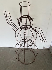 Metal Snowman Figurine