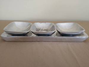 lot 25 image: Lunares Four Piece Condiment Set.