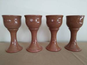 lot 36 image: Four Red Wing Pottery Goblets