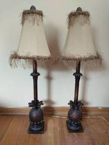 lot 86 image: Pair Of Table Lamps