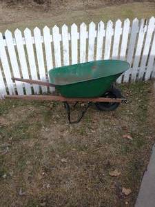 lot 118 image: Green Wheelbarrow