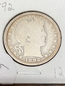 1892 Morgan Quarter Dollar