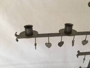 lot 146 image: Metal Heart Themed Scandinavian Candle Holder