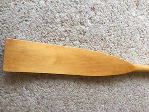 lot 154 image: Decorative Oar With Leather Strap and Copper Oar Lock