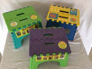 lot 156 image: 3 EZ Fold Step Stools