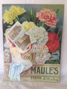 lot 187 image: Maules Seed Metal Sign