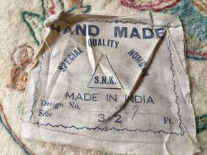 lot 189 image: Hand Made Numdah Throw Rug