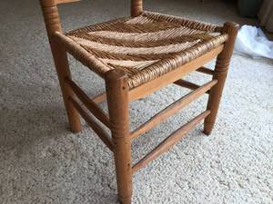 lot 213 image: Vintage Wooden Chair w Cane Seat