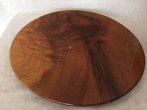 lot 218 image: Hand Made Wooden Pedestal Bowl and O. J. Ward Plate