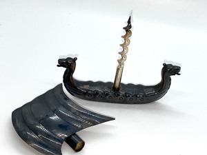lot 55 image: Norwegian Ship Two Headed Serpent Ship Corkscrew