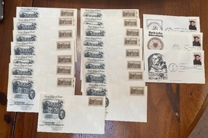 lot 57 image: James Buchanan First Day Issue Stamps