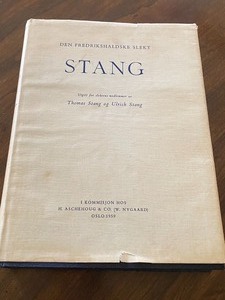 lot 70 image: Vintage Norwegian Book Stang - Family History and Genealogy of Den Fredrikshaldske Slekt Stang