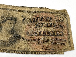 lot 85 image: United States Fractional Currency- 10 Cents