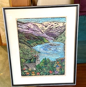 lot 94 image: Hand Painted Woodcut by Olive Nordy  (Signed and Numbered)