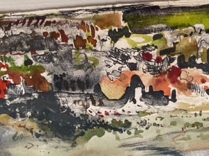 lot 96 image: Abstract Framed Art