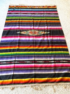 lot 157 image: Large Mexican SaltilloSerape Blanket