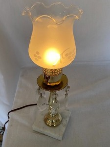 lot 199 image: Small Table Lamp with Marble Base
