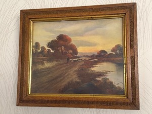 lot 228 image: Vintage Sheep Herder Framed Print