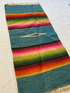 lot 104 image: Small Vintage Mexican Saltillo Woven Textile