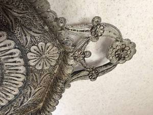 lot 264 image: Very Ornate Metal Serving Tray