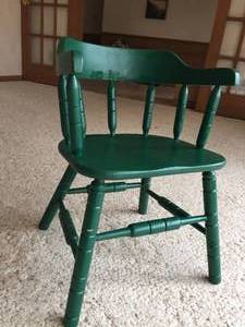 lot 269 image: Vintage Green Wood Childs Chair