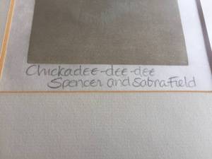 lot 281 image: Chicka Dee-Dee-Dee Framed Art By Spencer and Sabra Field