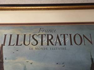lot 282 image: France Illustration LeMonde Illustre Framed Print