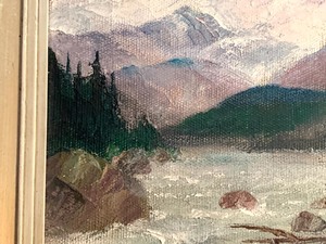 lot 243 image: Scenic Oil on Canvas Painting