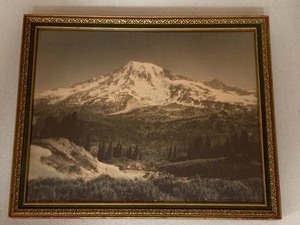 lot 258 image: Vintage Colored Photo- Mount Rainier (1944)