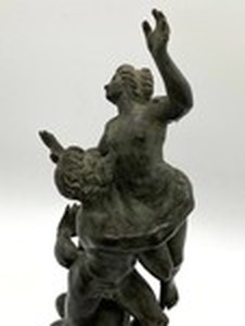 lot 257 image: Metal Statue Reproduction of The Rape of Sabine Women Statue