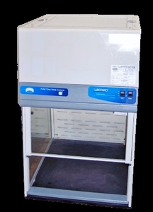 lot 37 image: MSRP $6000 Labconco Purifier Glass Safety Enclosure Tabletop Fume Hood #3980201 - Excellent Working Condition Stand NOT Included