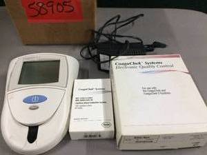 lot 9 image: WOW MSRP $2000&nbspRoche CoaguChek S System With (EQC) Electronic Quality Control Device, Test TubesBulbs, Power Supply & Chip  Great Working Condition