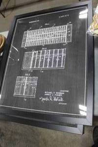 lot 37 image: Football Field Patent 3,580,573 May 25 1971 Framed Wall Art 1THx26Wx32H