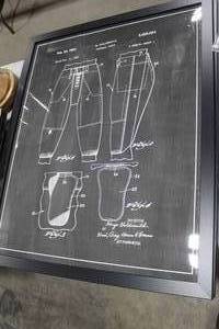lot 38 image: H. Goldsmith Football Pants Patent 2,629,094 Feb 24, 1953 Framed Wall Art 1THx26Wx32H