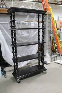lot 14 image: Wood Bookshelf 4-shelf 47Wx18Dx85H