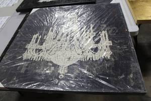 lot 78 image: Chandelier Wall Art by Renie 40Wx 1-12Dx40H (in package)