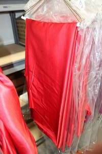 lot 83 image: Lot of (4) Tablecloth Red 108D