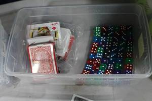 lot 196 image: Games - Playing Card Deck, Multicolor Dice (x60)