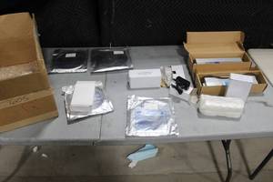 lot 282 image: Lot of Light Samples, Super Bright Leds LED Power Supply HMA-100NU-RX 100W 120V (in box)