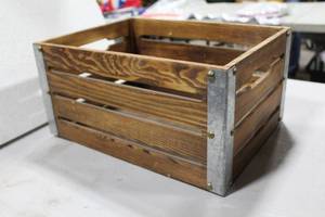 lot 320 image: WoodMetal Crate 14-12Lx 10-12Wx7H