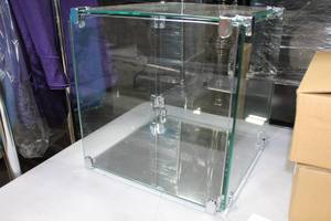 lot 363 image: Glass Cube Display Case 15Lx15Wx15H