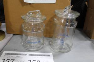lot 360 image: Lot of (2) Land O Lakes Glass Jar with Glass Lid