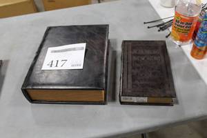 lot 417 image: Lot of (2) Leather Bound Hollow Book