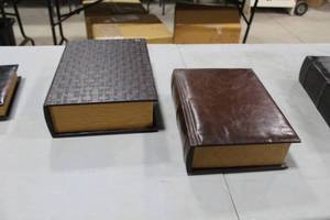 lot 416 image: Lot of (2) Leather Bound Hollow Book