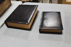 lot 415 image: Lot of (2) Leather Bound Hollow Book