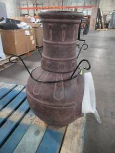 Timberland Assorted Clay Chiminea with Iron Stand