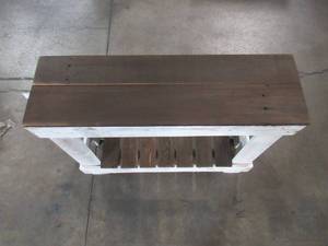 Del Hutson Designs Reclaimed Wood 30 in. H WalnutWhite Console Table DHD1262whdw